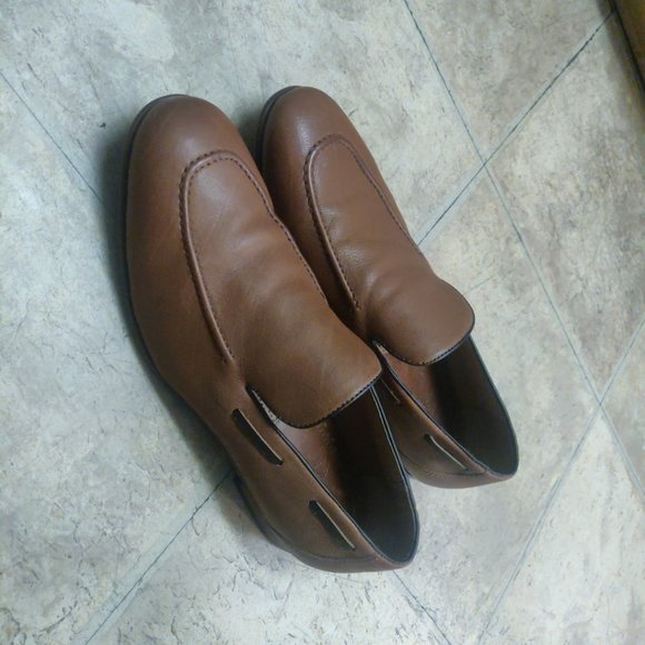 Johnston Murphy 10M Carraway tan calfskin moc venetian loafer blake stitch - Picture 3 of 11